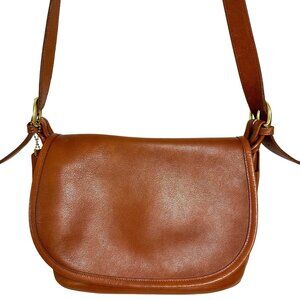 Vintage Coach FLETCHER BAG Shoulder Tan Messenger Flap 4150 COSTA RICA